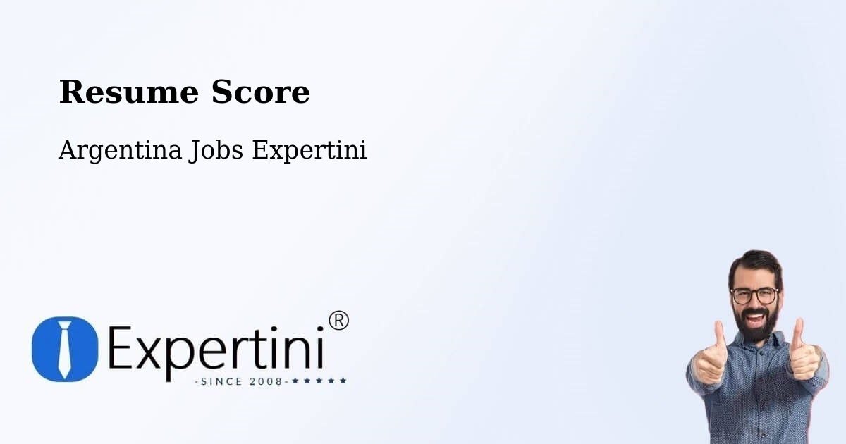 Resume Score & Job Description Match Tool – Gálvez - Argentina Jobs Expertini